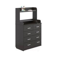 Пеленальный комод Атон Мебель Сириус-2 80/5 ЛДСП с полкой, 5 ящиков, венге