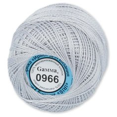Пряжа "GAMMA" Ирис 100% хлопок Цвет: 0966 - Бледно-серый (10 шт, х 10г. х 82 м)