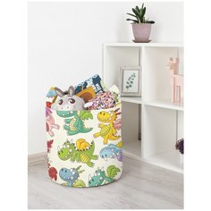 Корзина для игрушек JoyArty "Разноцветные дракончики" 35x35 см