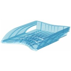 Лоток пластиковый для бумаг ErichKrause® S-Wing, Standard, голубой