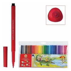 Фломастеры KOH-I-NOOR 30 цв, смываемые, трехгранные, пластиковая упаковка, европодвес,771002CJ04TERU