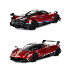 Металлическая машинка Kinsmart 1:38 «2016 Pagani Huayra BC с принтом» инерционная, красная KT5400DF-4