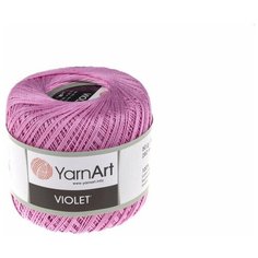 Пряжа YarnArt Violet светлая сирень (319), 100%мерсеризованный хлопок, 282м, 50г, 1шт