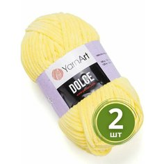 Пряжа YarnArt Dolce (Дольче) - 2 мотка Цвет: 851 светло-желтый 100% микрополиэстер 100г 120м
