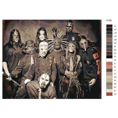 Картина по номерам X-782 "Рок-группа Slipknot" 70x90 Brushes Paints