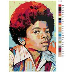 Картина по номерам U-248 "Майкл Джексон в юности" 70x110 см Brushes Paints
