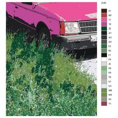 Картина по номерам Z65 "Авто и трава", 80x100 см Brushes Paints