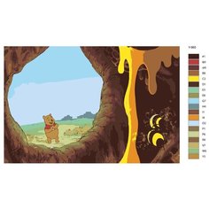Картина по номерам Y-965 "Винни-Пуx мультфильм" 80x120 Brushes Paints