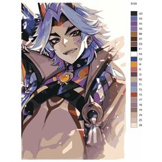 Картина по номерам S125 "Компьютерная игра - Genshin Impact (Геншин Импакт). Итто" 80x120 Brushes Paints