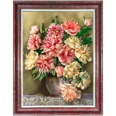 Каролинка набор для вышивания лентами Пионы, 27 x 35,5 см, КЛ(н)-3003
