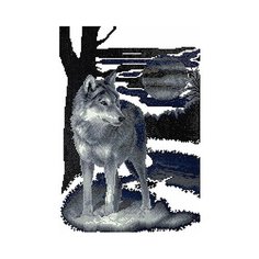 Наборы - кристальная (алмазная) мозаика "фрея" ALVR-26 001 Кристальная мозаика (алмазная вышивка) "Волк" 46,5 х 31,5 см Freya