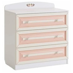 Бельевой комод MEBELSON Алиса, 3 ящика, белый/крем