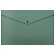 ErichKrause Папка-конверт на кнопке Fizzy Classic А4, пластик, зеленый
