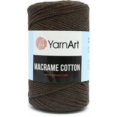 Пряжа для вязания YarnArt Macrame Cotton 250гр 225м (80% хлопок, 20% полиэстер) (769 темный шоколад), 4 мотка
