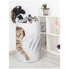 Корзина для игрушек JoyArty "Кот с царапиной" 40x60 см