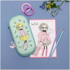 Пенал BrunoVisconti, на молнии, одно отделение, 223 х 110 х 52 мм, "модница", Арт. 14-053/04