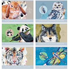 Альбом для рисования 16л, А5, на скрепке BG "Мир вокруг" - 36 шт. BG®