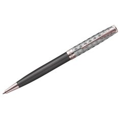 Ручка шариковая Parker "Sonnet Premium Metal and Grey PGT" черная, 1 мм, поворотная (2119791)