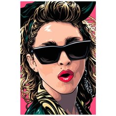 Картина по номерам на холсте музыка Madonna - 8919 В 60x40