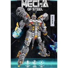 Конструктор для мальчика 621025 / Робот трансформер 2в1 , динозавр Mecha тиранозавр Рекс , пластиковый / совместим с лего, 1376 деталей Panlos