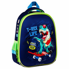 Ранец ArtSpace School Friend "T-Rex" 39*30*18см, 2 отделения, 2 кармана, анатомическая спинка Спейс