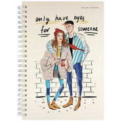 Тетрадь общая BrunoVisconti, А5 (140 х 210 мм), "MY EYES ON YOU" 60 л, клетка, Арт. 7-60-201/10