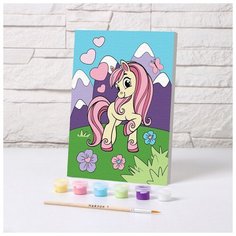 Арт Узор 4992643 Картина по номерам Веселая поняшка 21*15 см