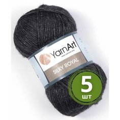 Пряжа YarnArt Silky Royal 435 маренго, (35% шелк rayon, 65% мериносовая шерсть), 140 м, 50 гр, 5 шт