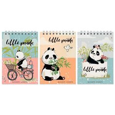 Блокнот Альт, А6 (94 х 132 мм), "удивительные панды" 40 л, Арт. 3-40-548, обложка в ассортименте