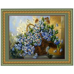 Рисунок на ткани (Бисер) конёк арт. 9783 Корзина ромашек 29х39 см