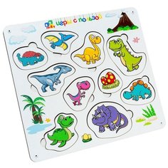 Деревянный Сортер-пазл "Динозавры" Грат