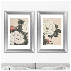 Набор из 2-х репродукций картин в раме Flowers from Momoyogusa–Flowers II, 1910г. Размер картины: 50,5х70,5см Art No More