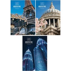 Тетрадь 80л, А4, клетка ArtSpace "Путешествия. Architecture", ВД-лак, Ассорти ассорти, 1 шт