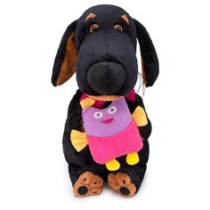 Мягкая игрушка Basik&Co Ваксон с совой, 29 см, черный/розовый