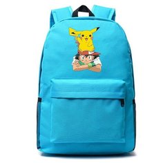 Рюкзак Эш и Пикачу (Pokemon) голубой №2 Noname