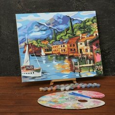 Картина по номерам на холсте с подрамником "Залив" 40х50 см Школа талантов