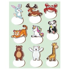 Наклейки для детского сада на шкафчик, на дверь, на кроватку, на горшок. Оранжевый Слоник