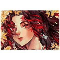 Картина по номерам на холсте аниме клинок рассекающий демонов - 8139 Г 60x40