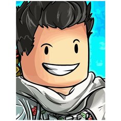 Картина по номерам на холсте игра Roblox (Роблокс) - 8848 В 30x40