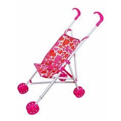 Коляска-трость Сердца светящаяся, пластмасса Shantoy Gepai M1418-1L Наша Игрушка