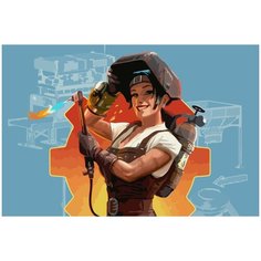 Картина по номерам на холсте fallout довоенный постер девушка апокалипсис - 2460