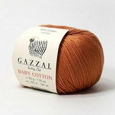 Пряжа Gazzal Baby Cotton (Беби Коттон) арт.3454 60% хлопок, 40% акрил 50г 165м 5шт