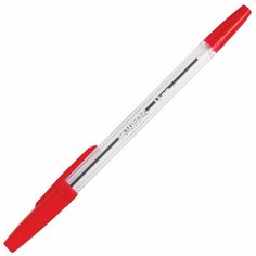 BRAUBERG Ручка шариковая Line, 1 мм, красный цвет чернил, 1 шт.
