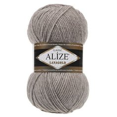 Пряжа Alize Lanagold (Ализе Ланаголд) - 5 мотков 207 светло-коричневый 49% шерсть, 51% акрил 240м/100г