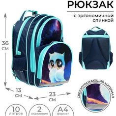 Calligrata Рюкзак школьный, эргономичная спинка Совушка», 36 х 23 х 13 см