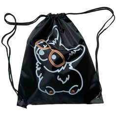 Мешок для обуви «dog» (цвет черный) На легке!