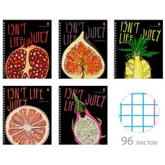 Тетрадь на гребне 96 Л. А5+ "JUICY LIFE" 5 видов. Набор 5 шт. Альт