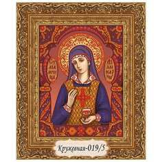 Набор для вышивания бисером в кружевной технике, икона Святая мученица Аполлинария Художественные Мастерские