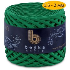 Пряжа Бейка Стиль трикотажная 1.5-2 мм, 100 г, 100 м, Лесной зелёный