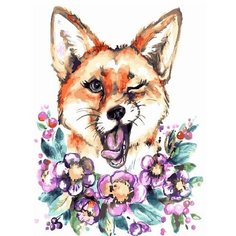 Картина по номерам Лисичка в цветах 40х50 см Hobby Home